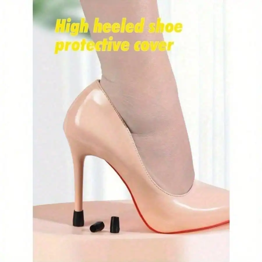 3 Pairs High Heel Shoe Heel Protectors, Noise Reduction, Slip Resistance, Rub Resistance, Belt, Shoes and Boots Accessories - Detail 1
