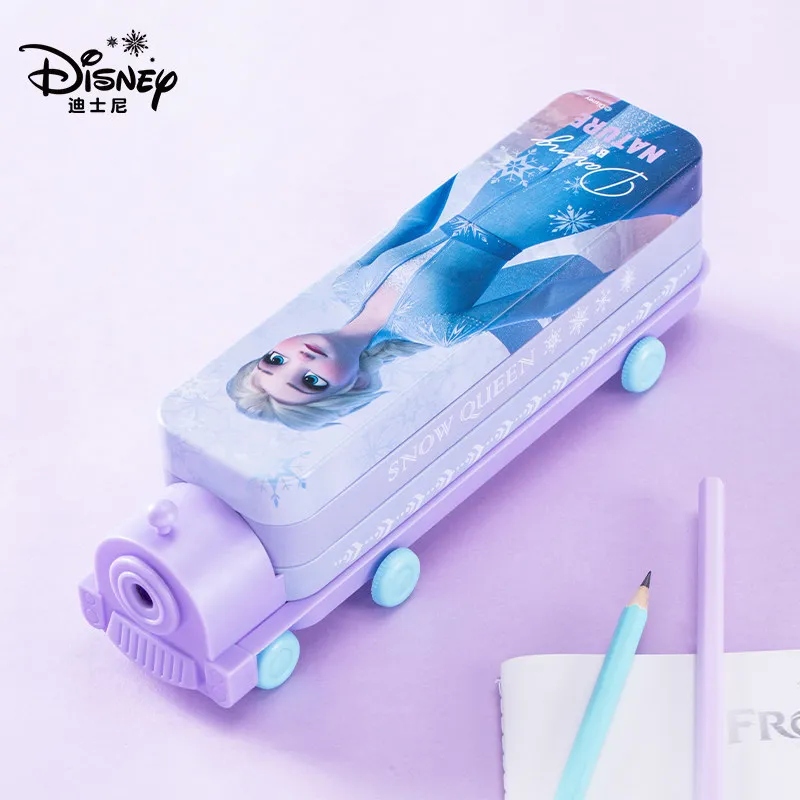Disney | กล่องปากกาหลายฟังก์ชัน ลายรถไฟดิสนีย์และสไปเดอร์แมน แบบพกพา