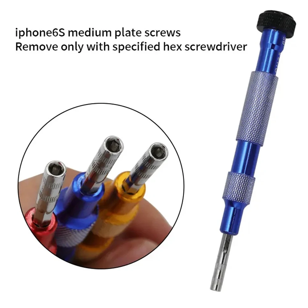 1 pz 2.5mm cacciavite di precisione esagonale interno cacciavite a bussola in metallo per iPhone 6S scheda madre vite esagonale apertura riparazione