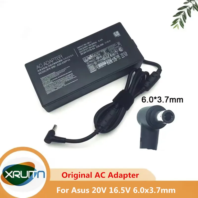 100% Original AC Adapter Charger For ASUS 20V 16.5A 330W 6.0x3.7mm A22-330P1A A21-330P1A ADP-330GB B ROG Laptop Power Supply