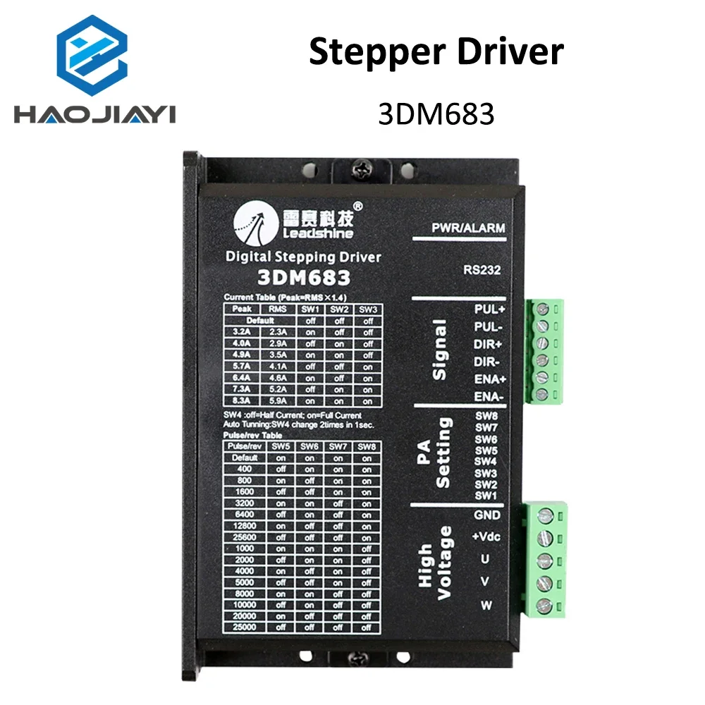 Leadshine 3 Phase 3DM683 Stepper Motor Driver 20-60VDC 0.5-8.3A