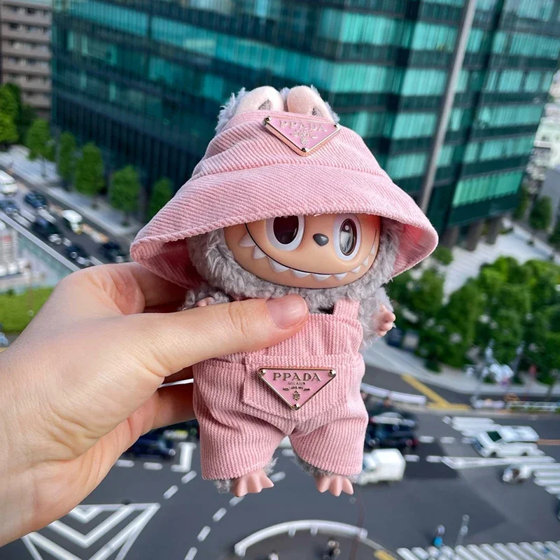 Hot For Labubu First and Second Generation Baby Clothes Labubu Triangle Clothing Set Hat Can Be Worn for Sitting Parties Games