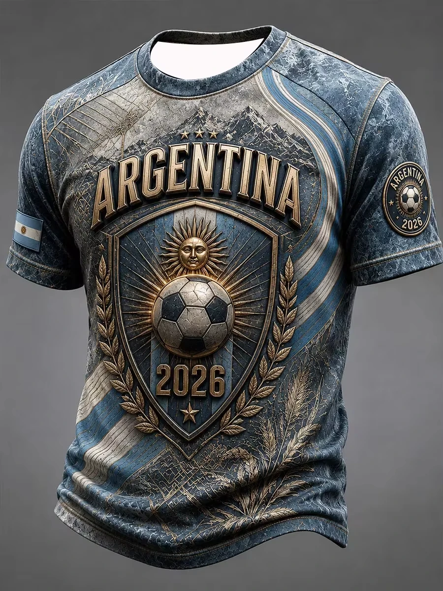 Sommer Argentinien Fußballtrikot 10 T-Shirt Herren Damen Gloria Del Diez Grafik-T-Shirt Fußball-Fan-Shirt 3D-Druck Oberteile Streetwear – Detail 6