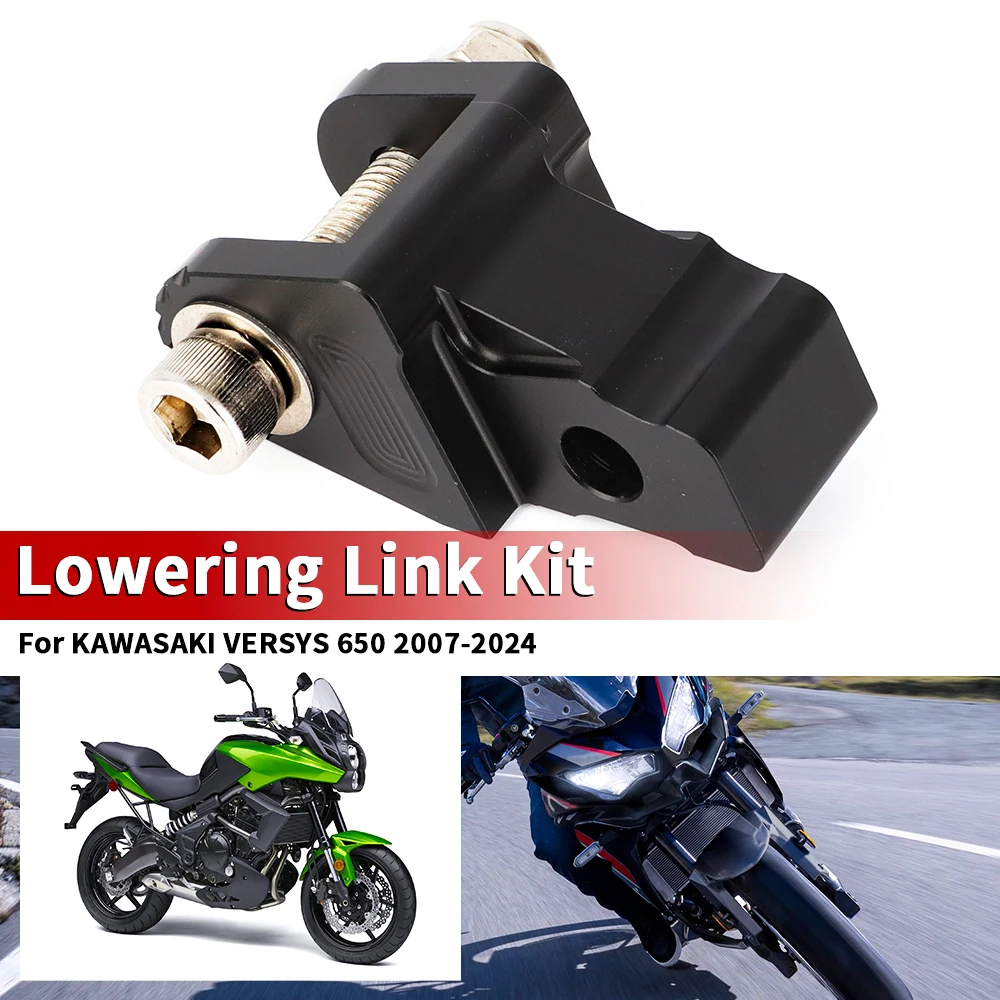 

Motorcycle Rear Lower Suspension Lowering Link Drop Kit For KAWASAKI VERSYS 650 2007-2024 Foot Peg Lowering Linkage Accessory