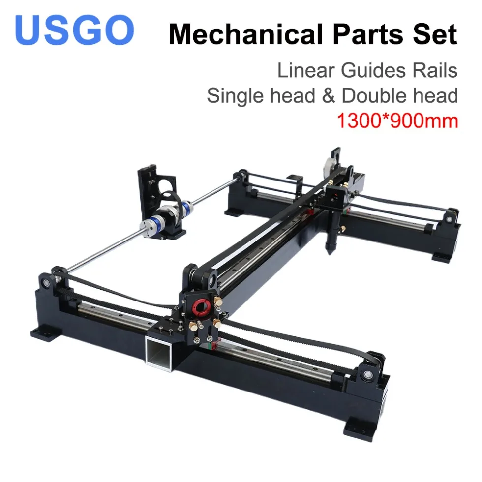 

USGO Mechanical Linear Guides Rails 1300*900mm Parts Set 1390 Single Double Head Laser Kits Spare Parts DIY CO2 Laser Machine