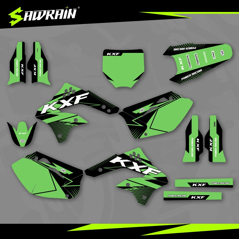 

Sawrain Motorcycle Graphics Backgrounds Decal Stickers Kits for KAWASAKI 06-08KXF450 02