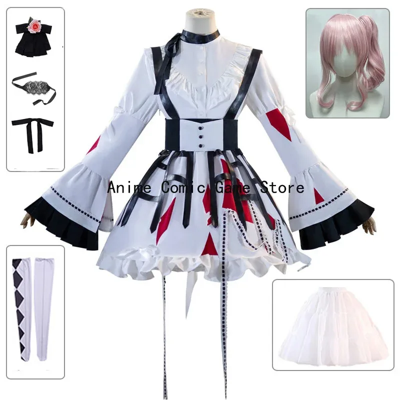 Auf Lager Akiyama Mizuki Cosplay PJSK Kostüm Anime Projekt Sekai Schöne Lolita Party Kleid Uniform Halloween Outfit für Frauen