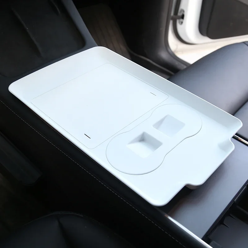 Central Control Dining Table for Tesla Model 3 Y Car Mounted Small Tray Board Food Drink Holder Interior Accessories 2021-2023