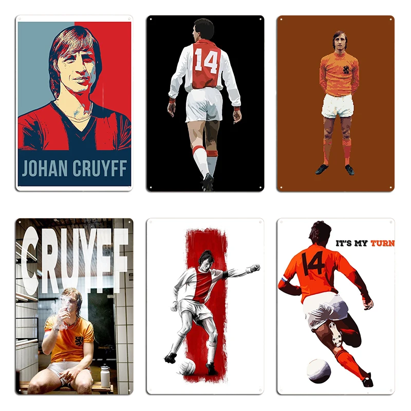 Johan Cruijff Metal Sign Bar Cave Wall Decor Cinema Kitchen create Cruyjff Tin sign Poster