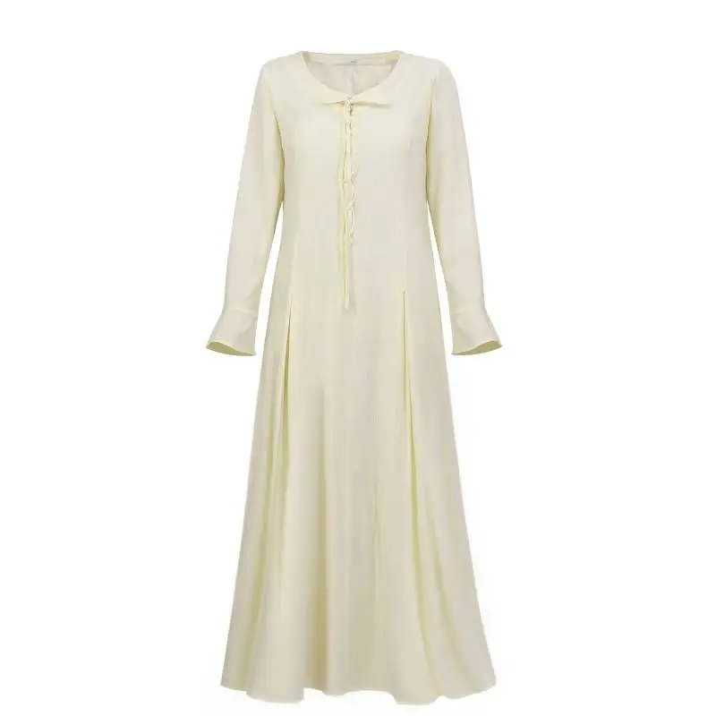 

DAZCOS Medieval Dress Women's Tunic Underdress Embroidery Vintage White Skirt Peasant Halloween Cosplay Costumes IN STOCK