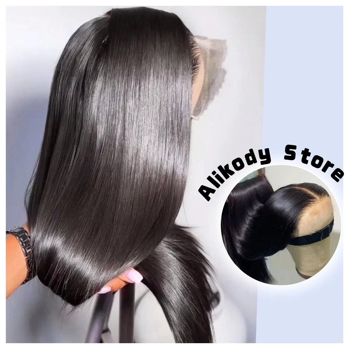Straight Lace Front Wigs 13x4 Lace Human Hair Wig For Women Glueless Transparent Bone Straight Lace Front Wig For Black Women Beginner Friendly On Clearance Sales