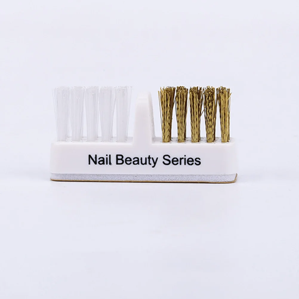 

3pcs Nail Grinding Head Cleaner Brush Set Dual Type For Manicure Tools Dust Deep Dirt Removal Mini Practical Nail Care Kit