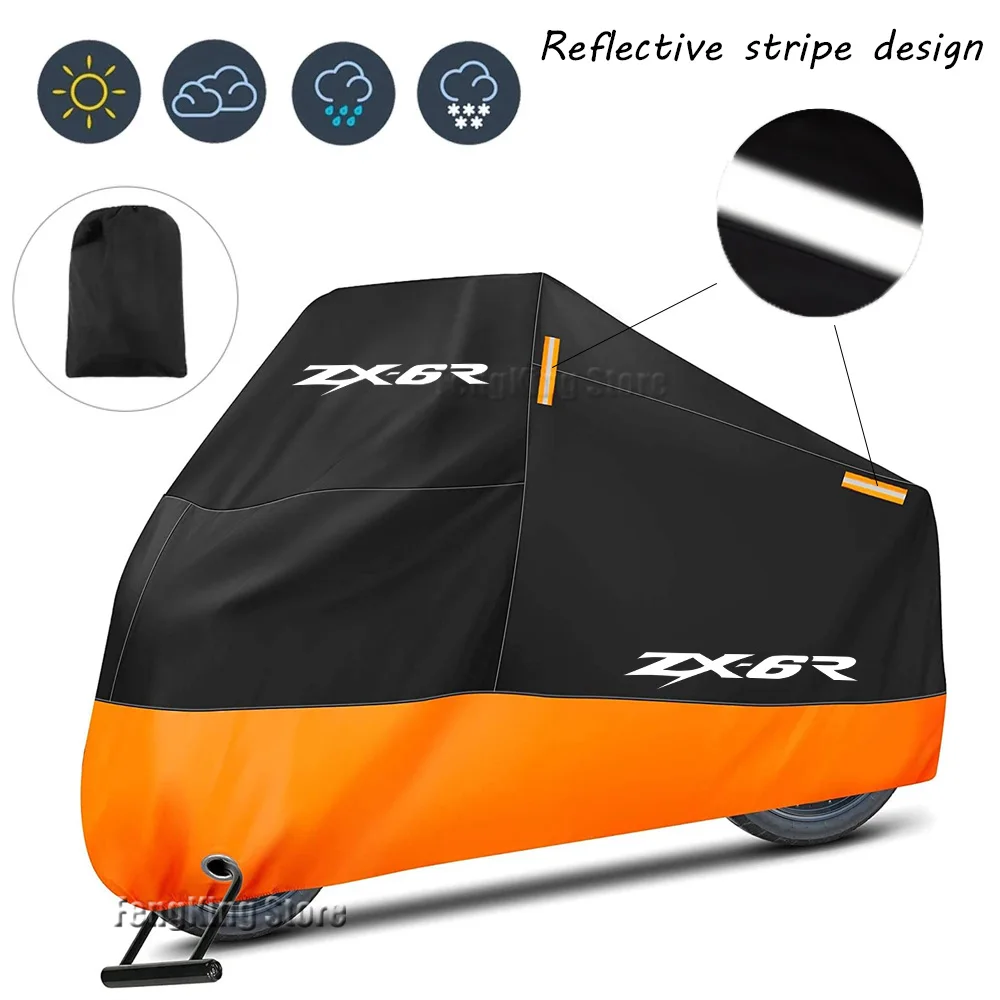 

For Kawasaki Ninja ZX6R ZX-6R ZX 6R 2009-2022 Motorcycle Cover Waterproof Outdoor Scooter UV Protector Dust Rain Cover