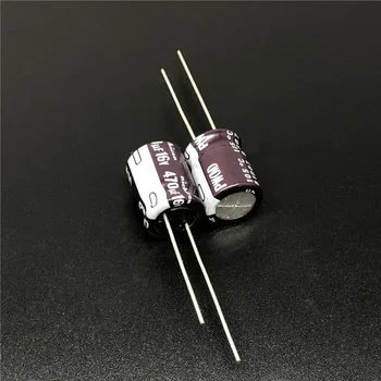 10pcs/100pcs 470 미크로포맷 16V NICHICON PW 시리즈 10x12.5mm 저임피던스 긴 수명 16V470uF 알루미늄 전해 콘덴서