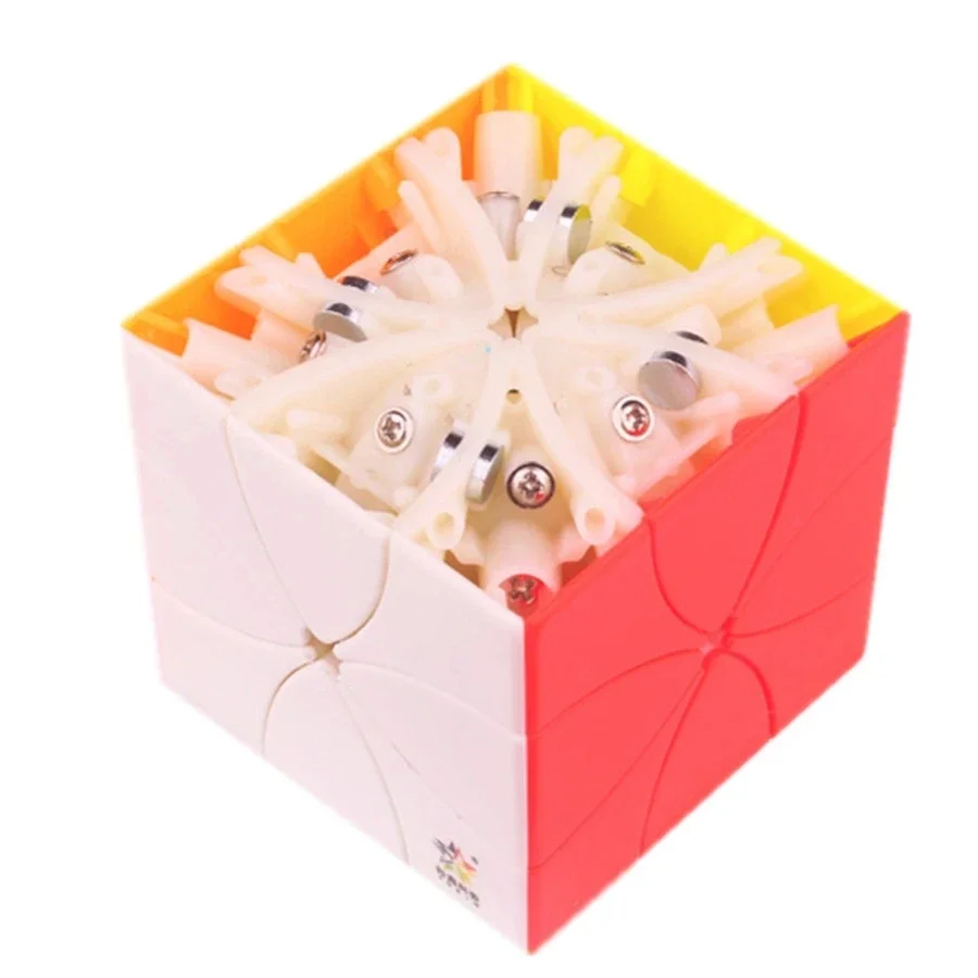 Yuxin Alien 3x3 Cube magique huit feuilles fleur magnétique coloré Cube magique enfants jouets éducatifs Cube magique Puzzl enfants cadeaux