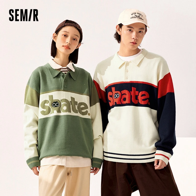 

Semir Sweater Men 2022 Winter New Loose Fashion Retro American Youth Knitted Clothes For Man