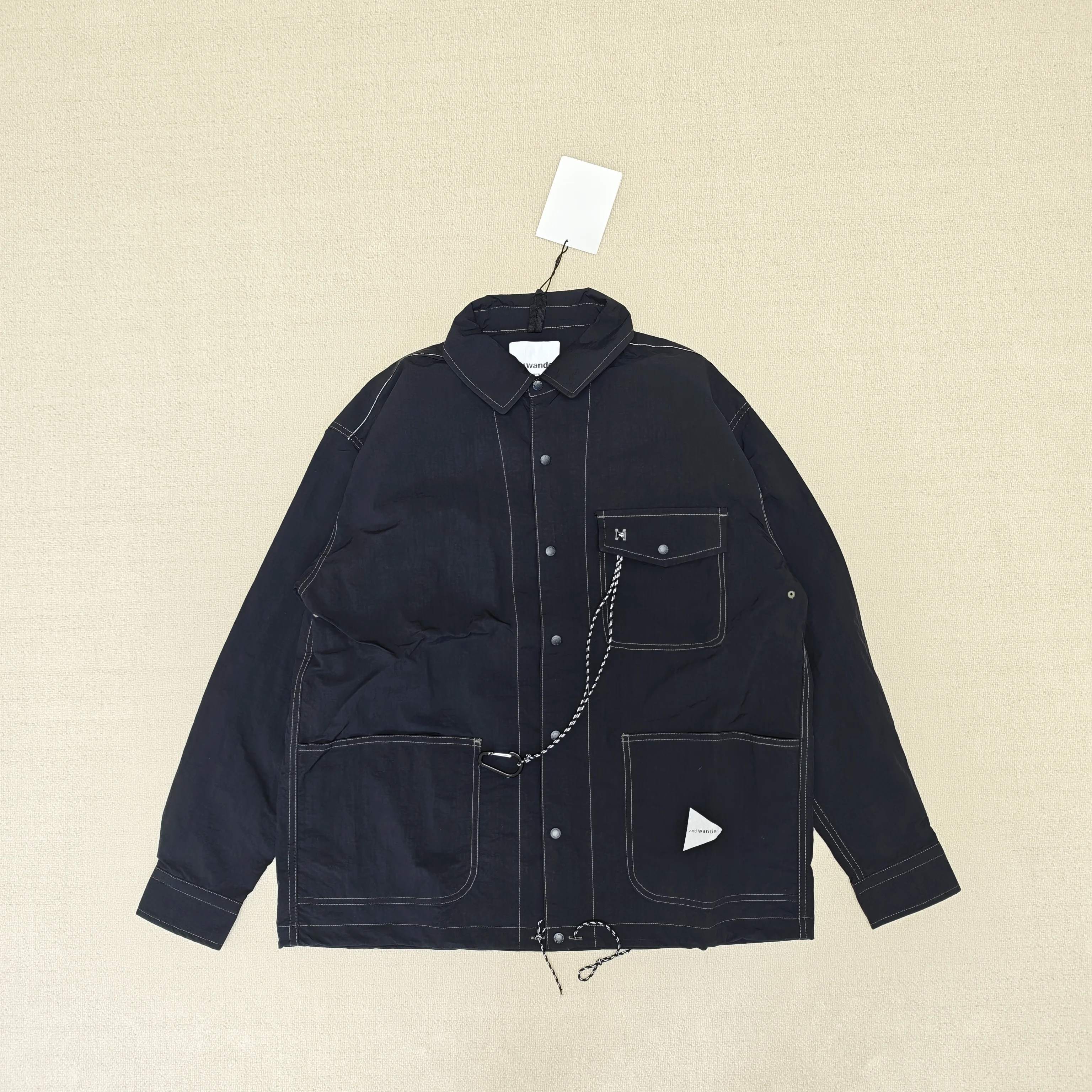 Outdoor Workwear Shirt Jacket Quick Dry Windproof Tear Resistant Couple Polyester Fibre Long Sleeve  Collar Open Cardigan