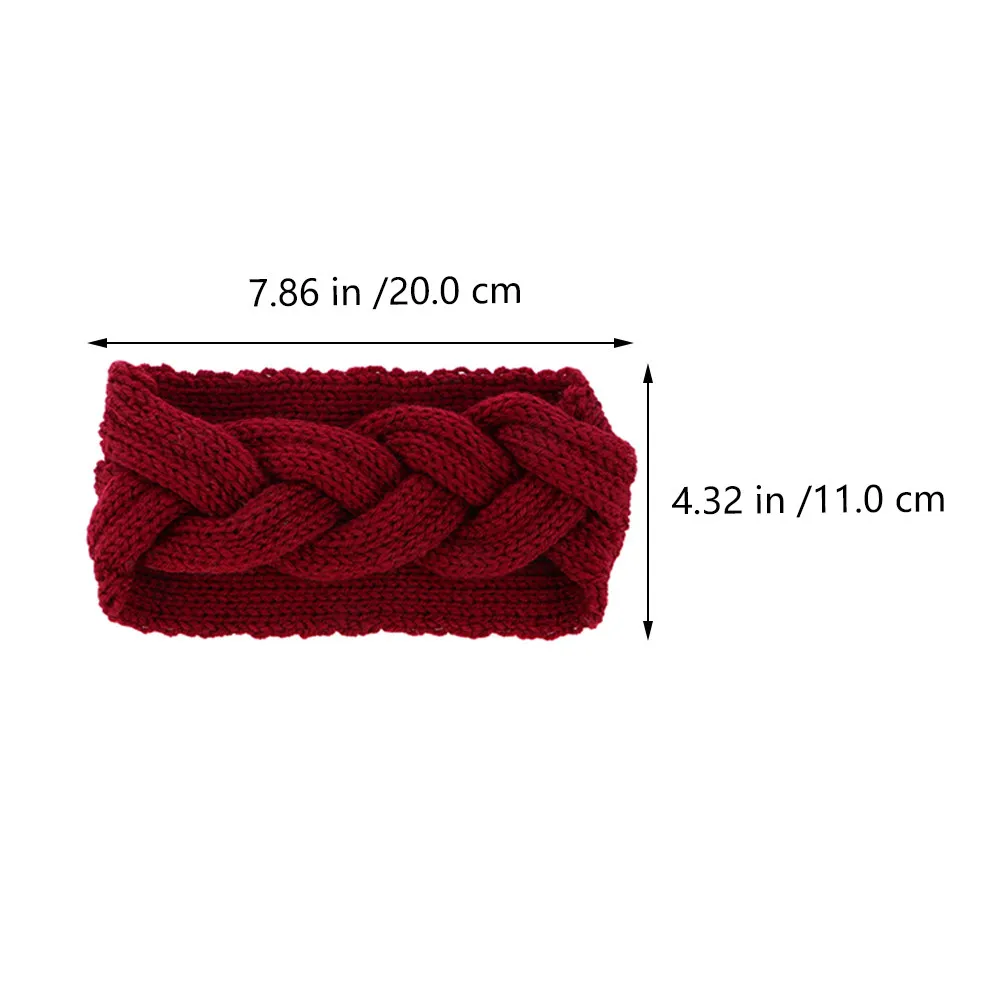 4Pcs Knitted Headbands Winter Ear Warmers Soft Warm Knit Wrap Headband Button Outdoor Cold Wind Protection Warmer Headband