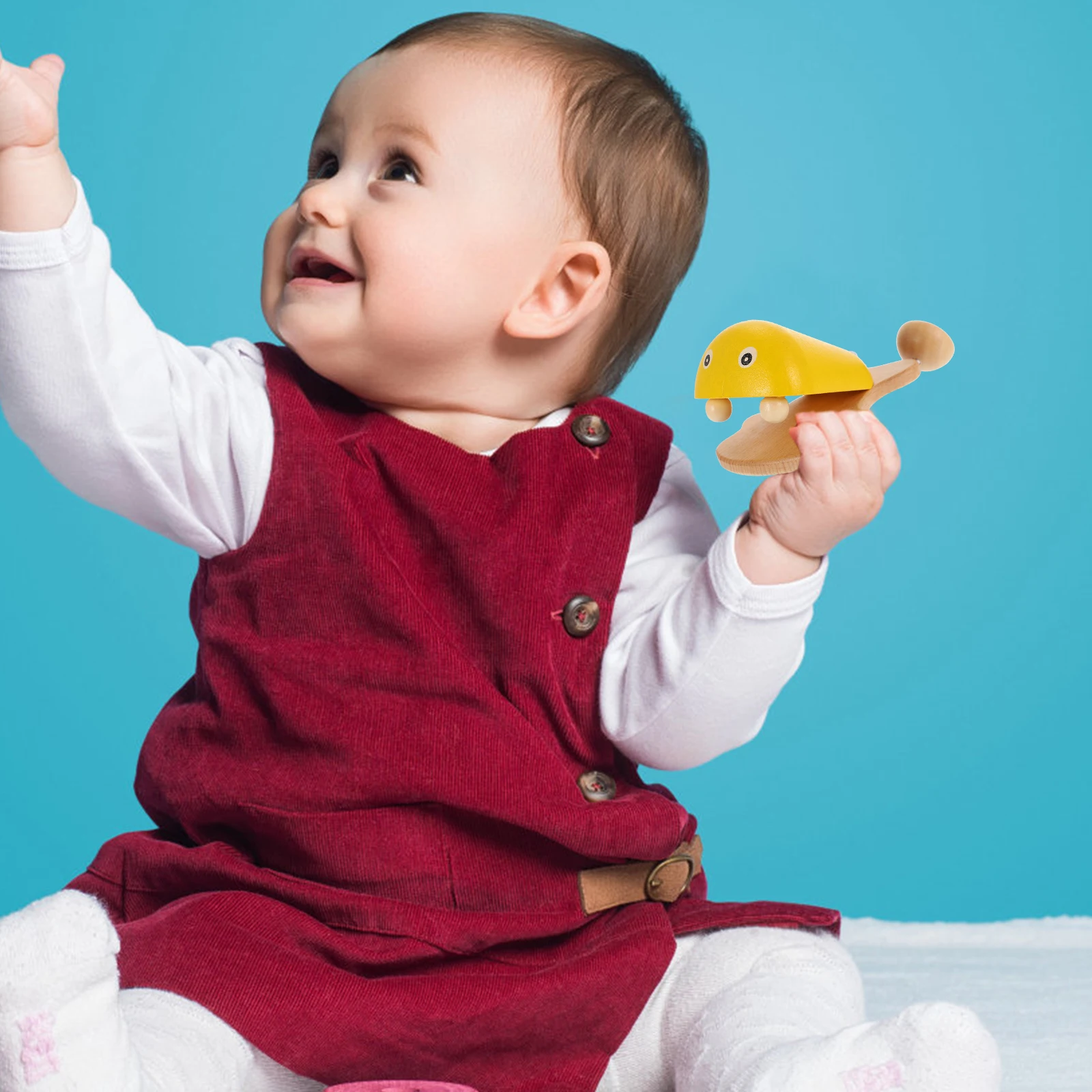 2 stücke Holz Fisch Kastagnetten Kinder Spielzeug Glatte Helle Farbe Musical Intelligenz Entwicklung Kleinkind Geschenk Haushalt Tragen beständig
