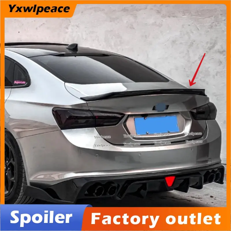 

R Style ABS Plastic Rear Trunk Lip Spoiler Body Kit Accessories for Chevrolet Malibu XL 2016 2017 2018 2019 2020 2021 2022