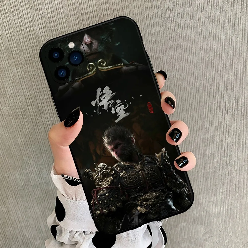 Game Black Myth W-Wukong Phone Case For iPhone 8 11 12 13 14 15 Mini X XR XS PRO MAX Plus Cover