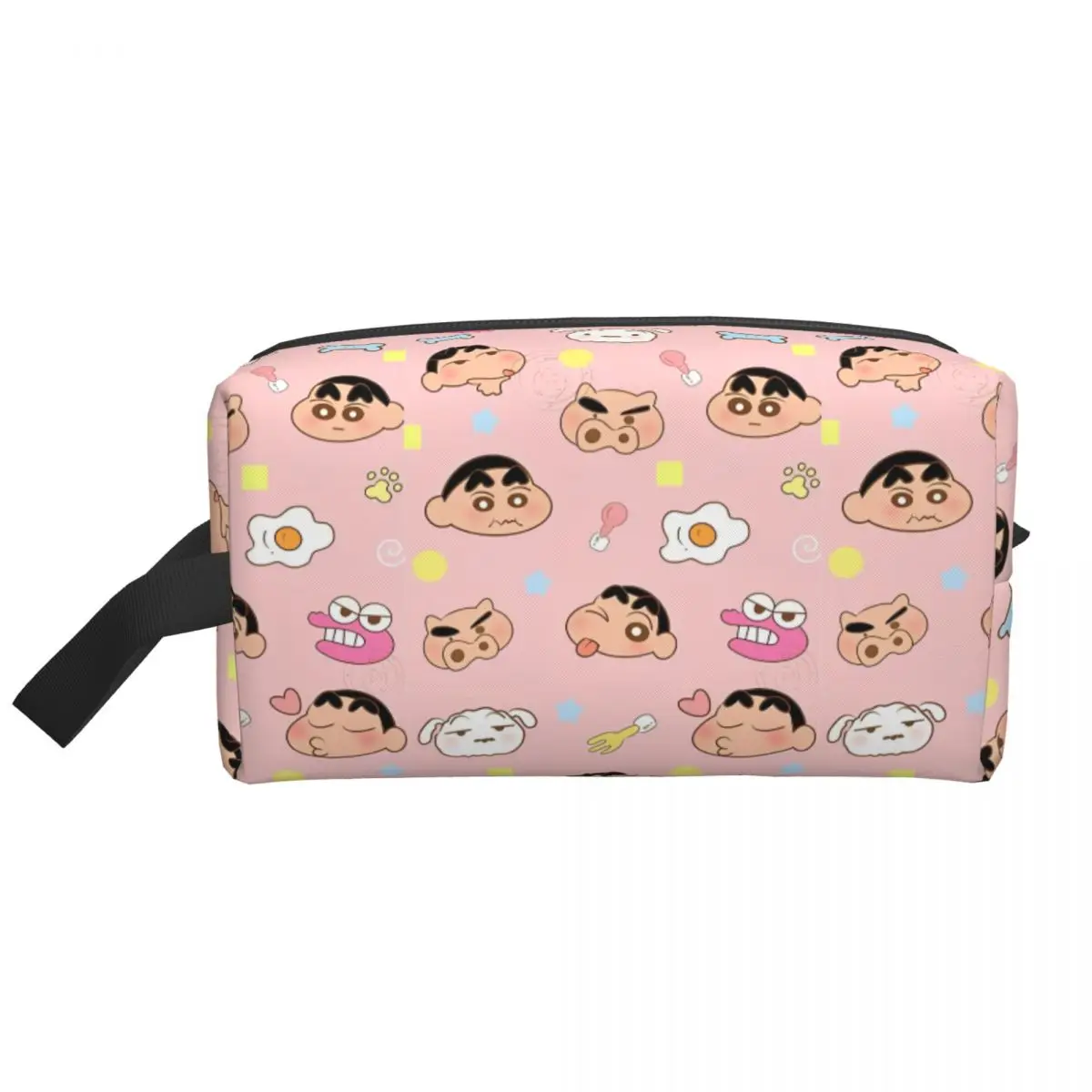 Crayon Shin Chan Makeup Pouch For Makeups Stylish Portable Zipper Cosmetic Bags Daily Custom For Girls Storage Organizers