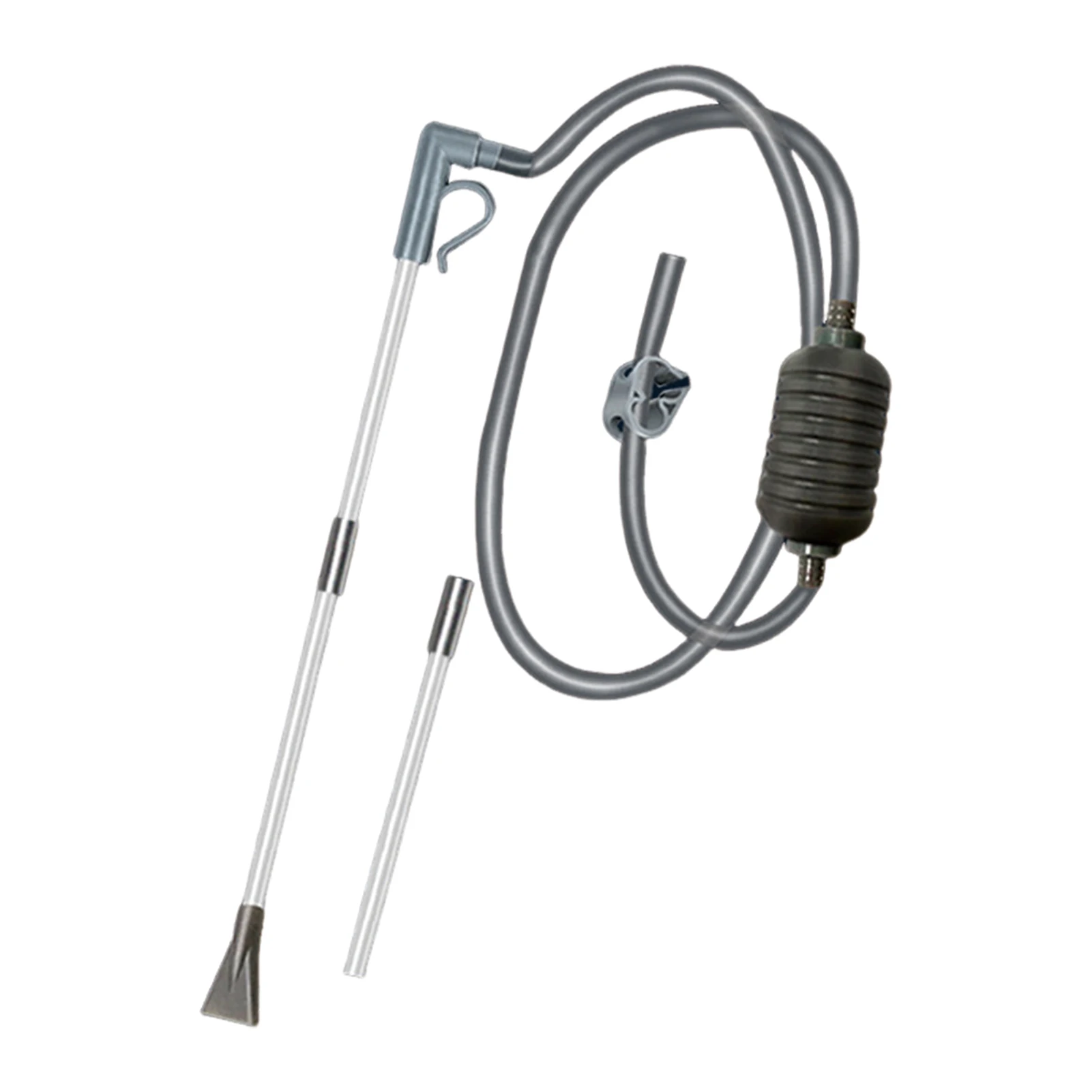 Sifón de vacío para acuarios grandes, kit de herramientas de limpieza para lavar grava/arena y cambiar el agua, con tubo de extensión para acuarios.