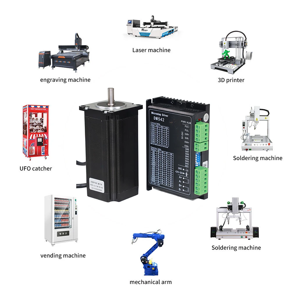 High Quality NEMA 23 DC 48V 57*112mm Hybrid Open Loop Stepper Motor with Driver for Robot Parts