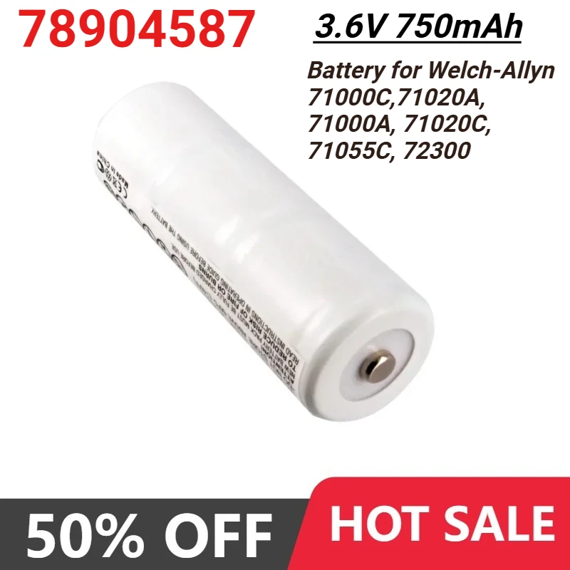 750mAh 78904587 Replacement Rechargeable Battery for Welch-Allyn 71000C  71020A 71000A 71020C  71055C 72300 CJB-723 Bateria 3.6v