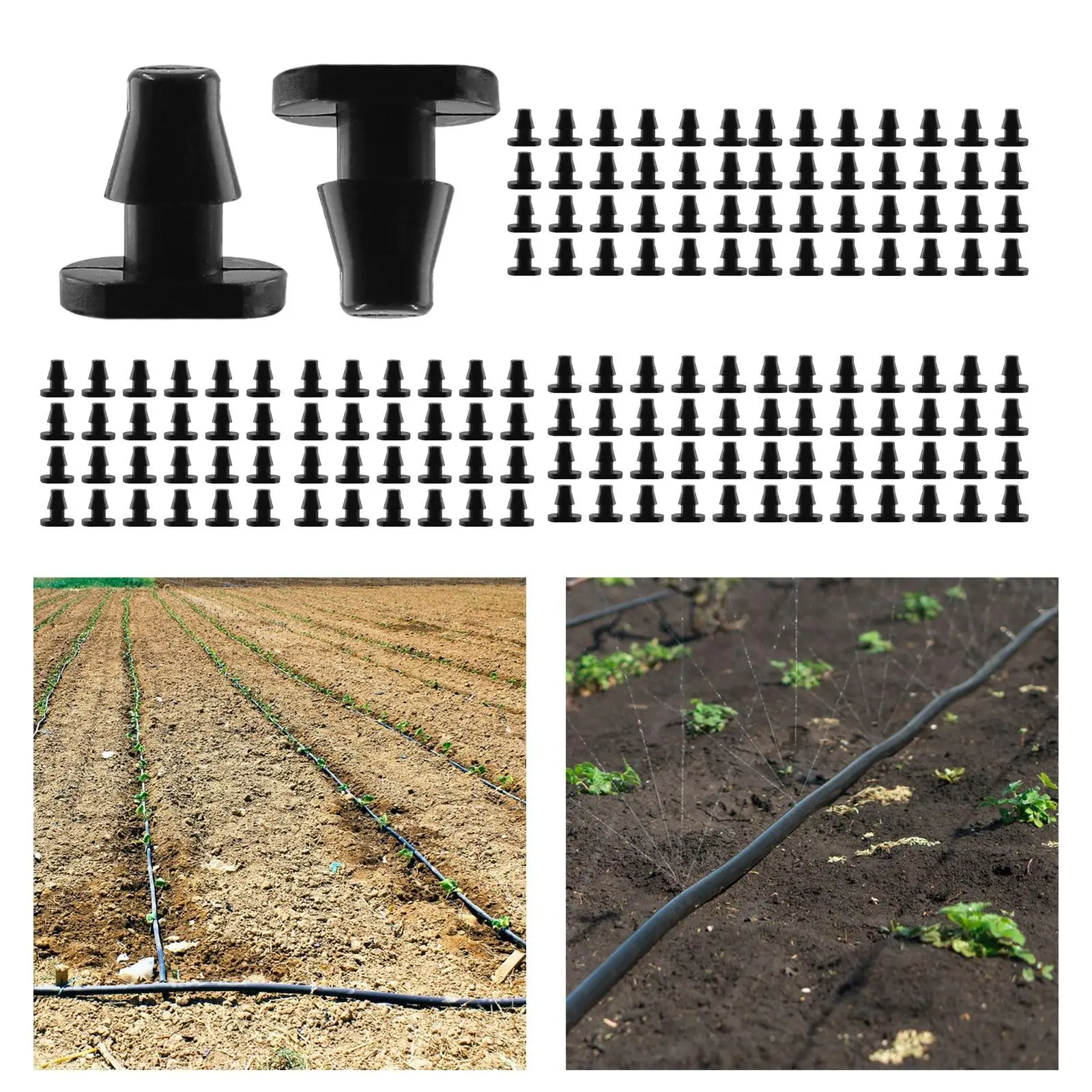 150 Pieces Drip Irrigation Blockage Plug Portable Water Leakage Plug for Agricultural Irrigation Residential Landscape Garden