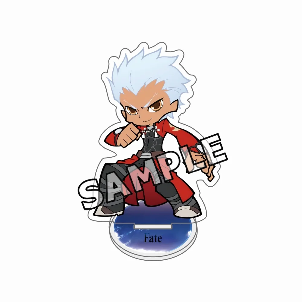 Anime Game Fate Grand Order FGO Stay Night Zero Saber Gilgamesh Archer Lancer Chibi Acrylic Stand Keychain Desktop Ornament Gift