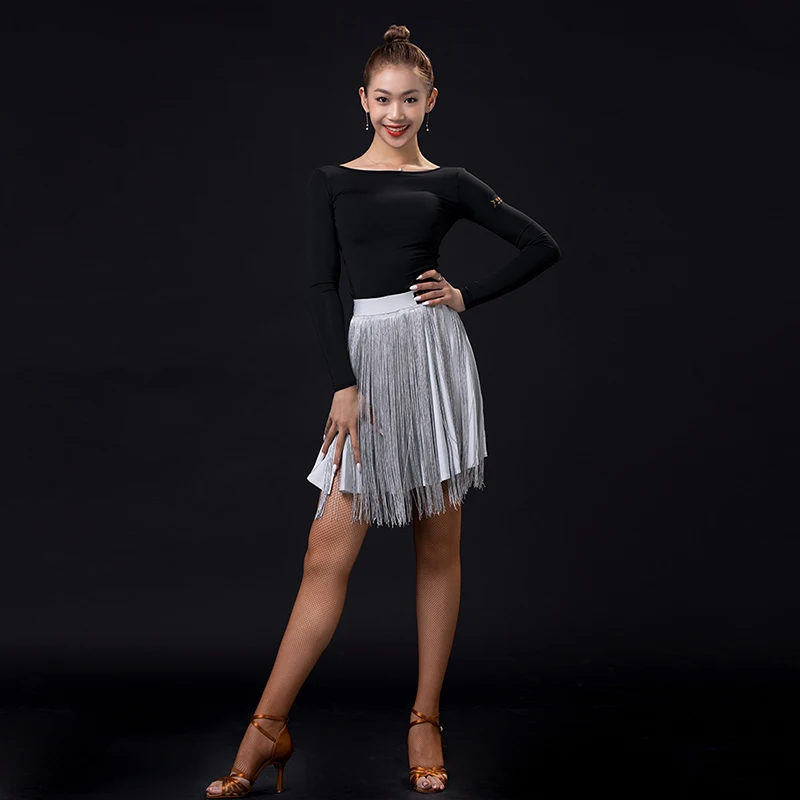 Tassel Latin Dance Skirt Women Fringed Skirt Adult Latin Dance Clothes Samba Salsa Skirt Practice Performance Costume BL6106