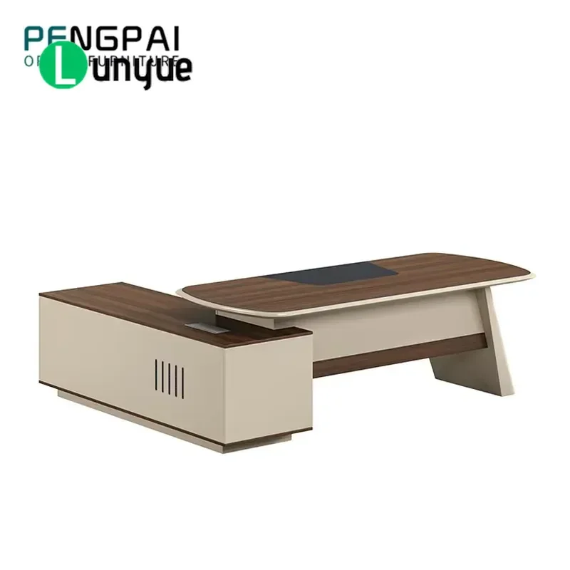 Custom Modern Minimalist Melamine CEO Executive Office Desk for Manager Workstation Durable Business Furniture Home Study