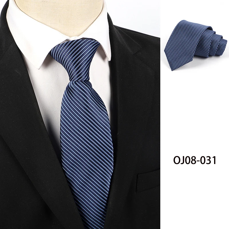 Corbata de moda para hombre de 8cm, ropa Formal clásica a rayas, traje de negocios, Corbata Jacquard para boda, Corbata diaria para hombre, regalo