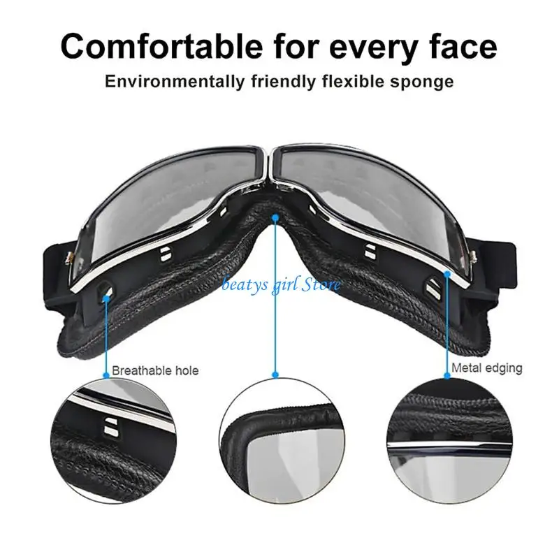 

C7AB Lens Eyewears Windproof Goggles With Headband Glasses For Motorcycling