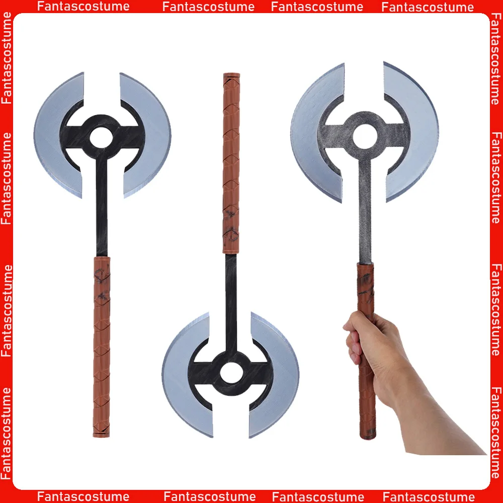 

Старый ТВ-охранник 2, фантазия Энди, косплей, серебряное длинное топорное оружие, Хэллоуин, карнавал, маскировка, вечерние костюмы для ролевых игр, аксессуары, реквизит