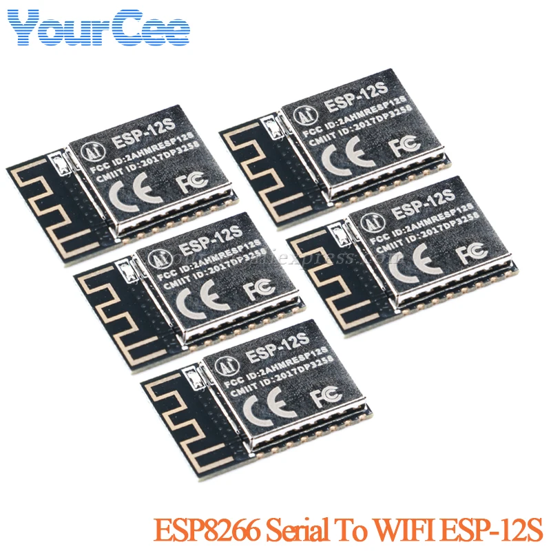 5pcs/1pc ESP8266 Serial To WIFI ESP-12S Industrial Grade Wireless Module ESP-12 ESP 8266 IOT