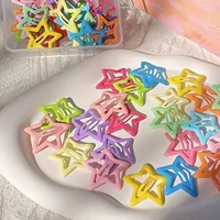 20/50Pcs Star-Shaped Alloy Hair Clips Elegant Retro Style Lightweight Hollow-Out Design Hair Accessories for Daily Wear Styling 3