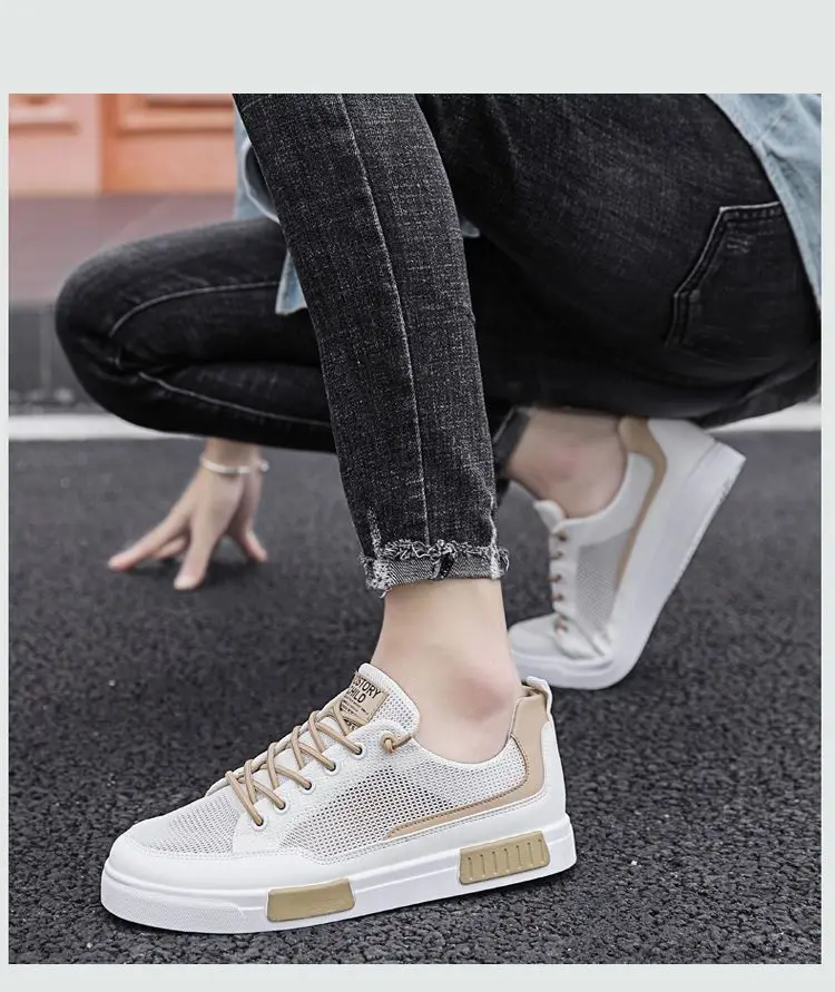 Breathable Mesh Sneakers Summer Men Comfort Flat Shoes Luxury Males Lightweight Loafers Non-Slip Mens Tennis Shoes