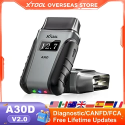 XTOOL Anyscan A30D OBD2 Scanner All System Diagnostic Tool Oil DPF SAS 19+Resets Code Reader with CAN FCA Lifetime Free Update