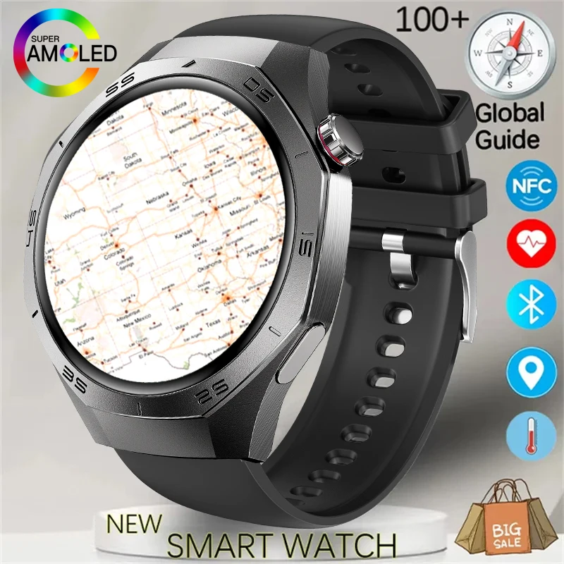 

New S5 Pro GPS Tracker Smart Watch Heart Rate Blood Oxygen/Pressure Sleep Health Monitor Gesture Control Waterproof Smartwatch