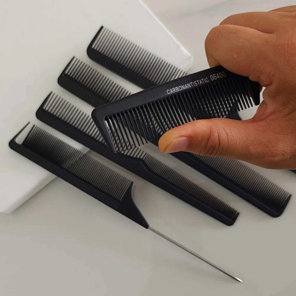 5Pcs Professional Hair Comb Kit Anti Static Hair Styling Brushes Double Side Tooth Barber Hair Grooming Comb
