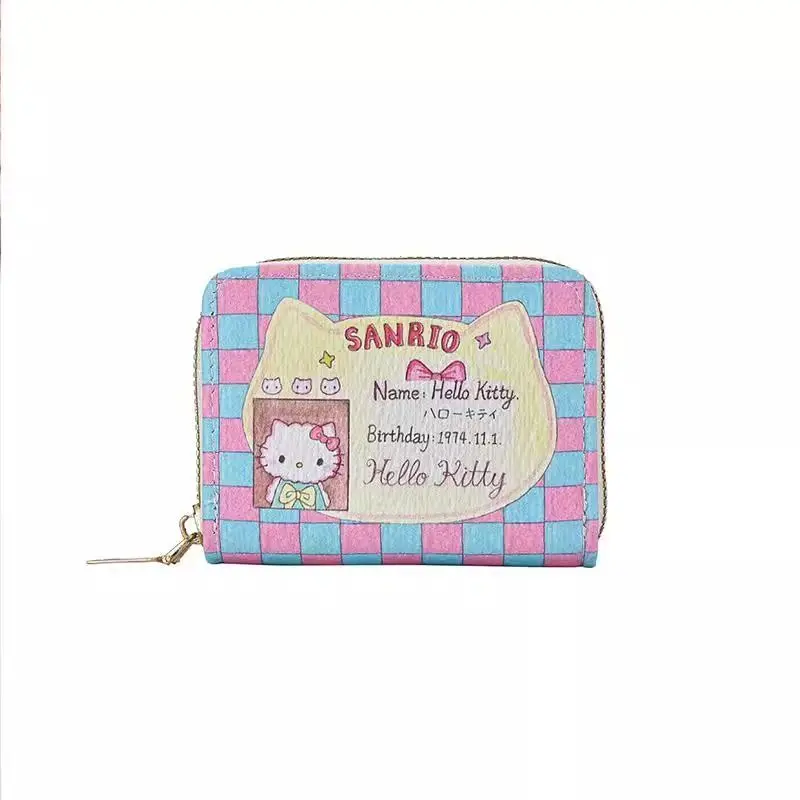 Hallo Kitty Karte Tasche Münz geldbörse Kawaii Sanrio Ins Mode niedlichen Cartoon Student Lagerung Handtasche schöne Geschenke für Kinder