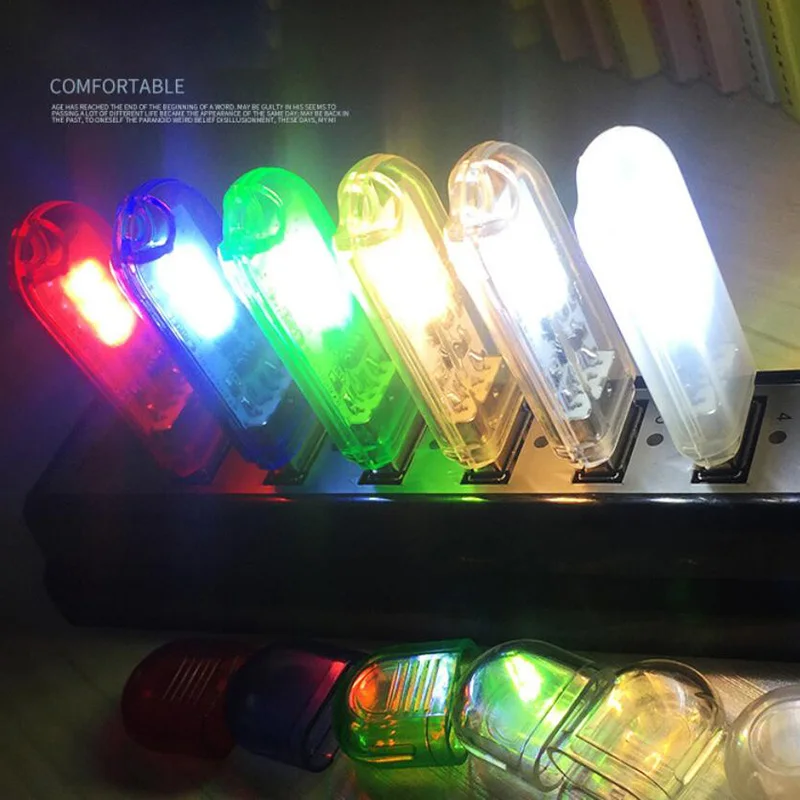 Portátil USB Flexível LED Night Lights DC5V USB LED Mini Book Light 1.5W LED Desk Reading Lamp Touch Switch Vermelho Azul Verde Branco