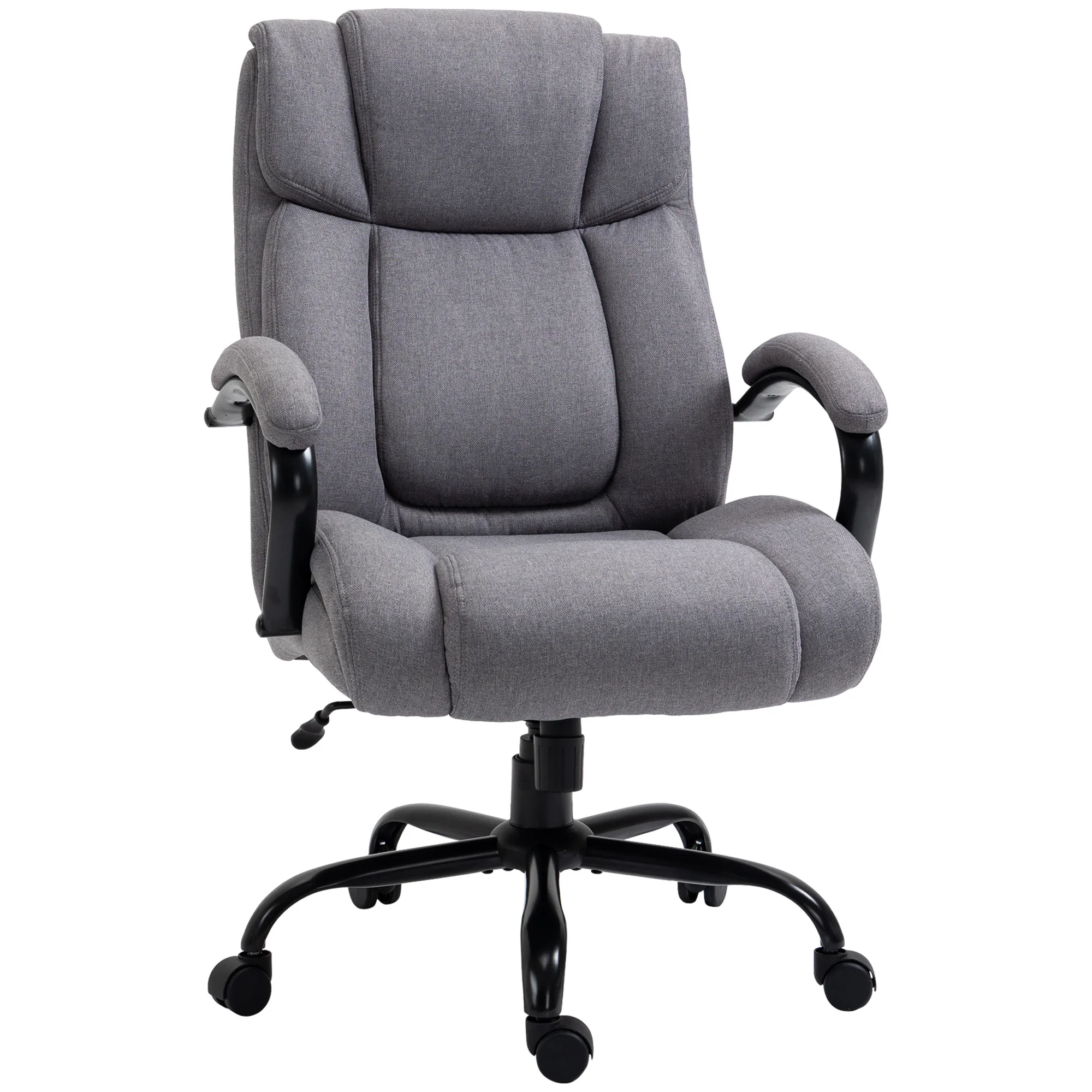 Vinsetto High Back Big and Tall Executive Officehair 484Lbs with Wide Seat, Computer Desk Chair with Linen Fabric