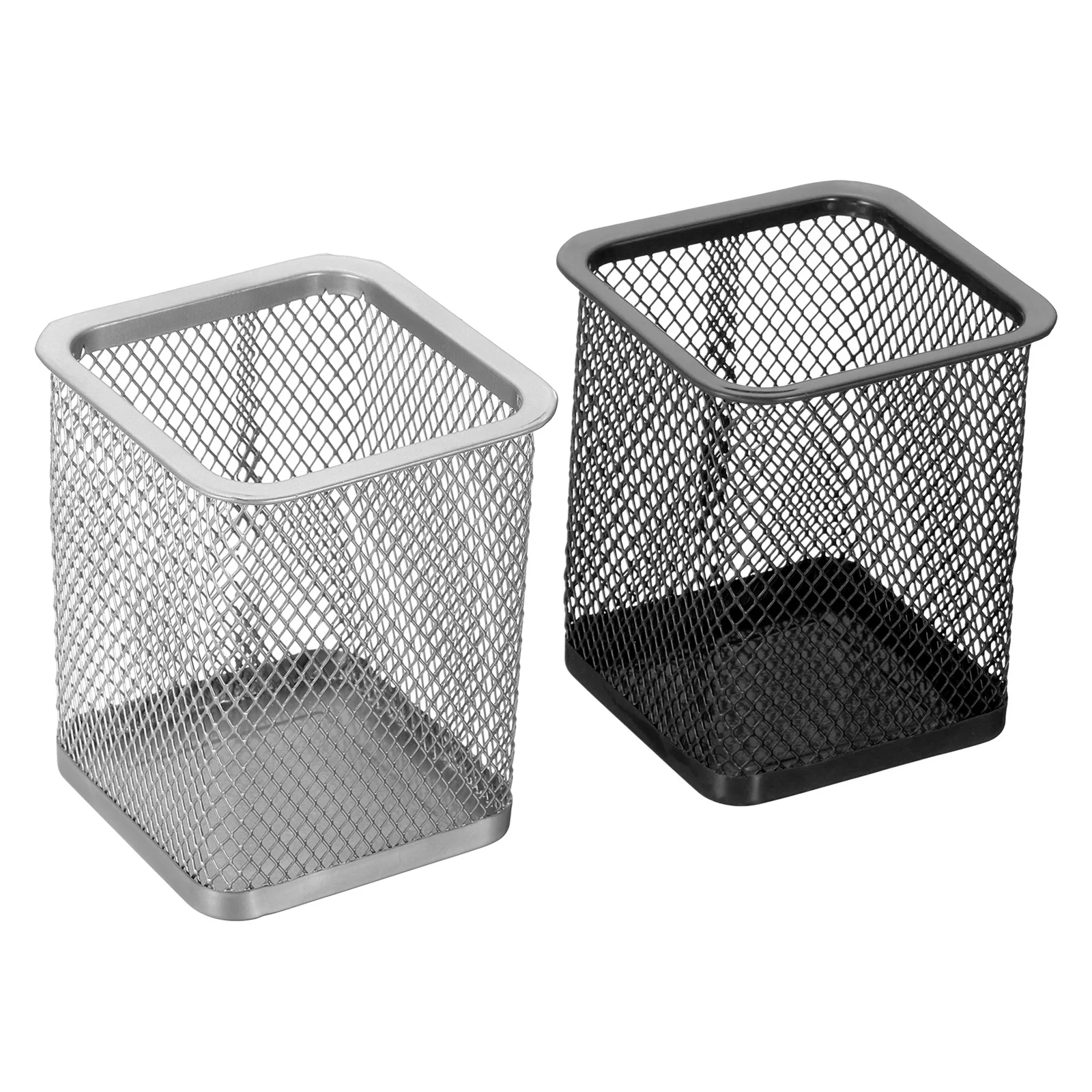 

2Pc Pen Holder Office Desk Metal Mesh Pen Stand Pencil Stationery Organizer Stand Storage Pencil Cup Desk Supplies Pencil Holder