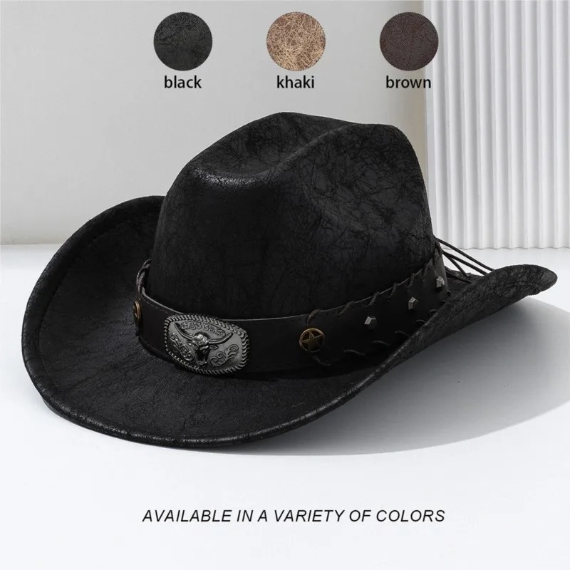 

Leather hats men's and women's top outdoor cycling camping travel
