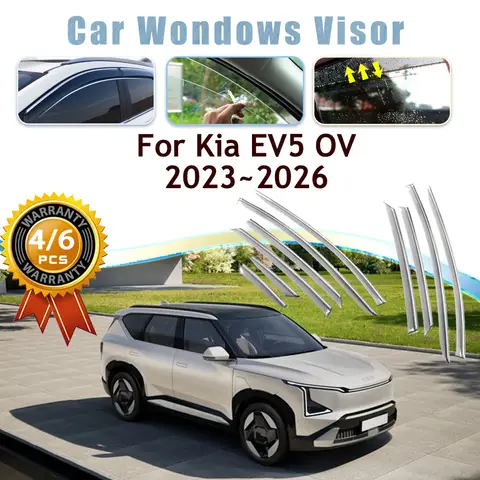 기아 EV5 OV 2023 2024 2025 2026 차량용 윈도우 바이저 방수 레인 선 가드 윈드실드 트림 벤트 바이저 어닝 자동차 액세서리