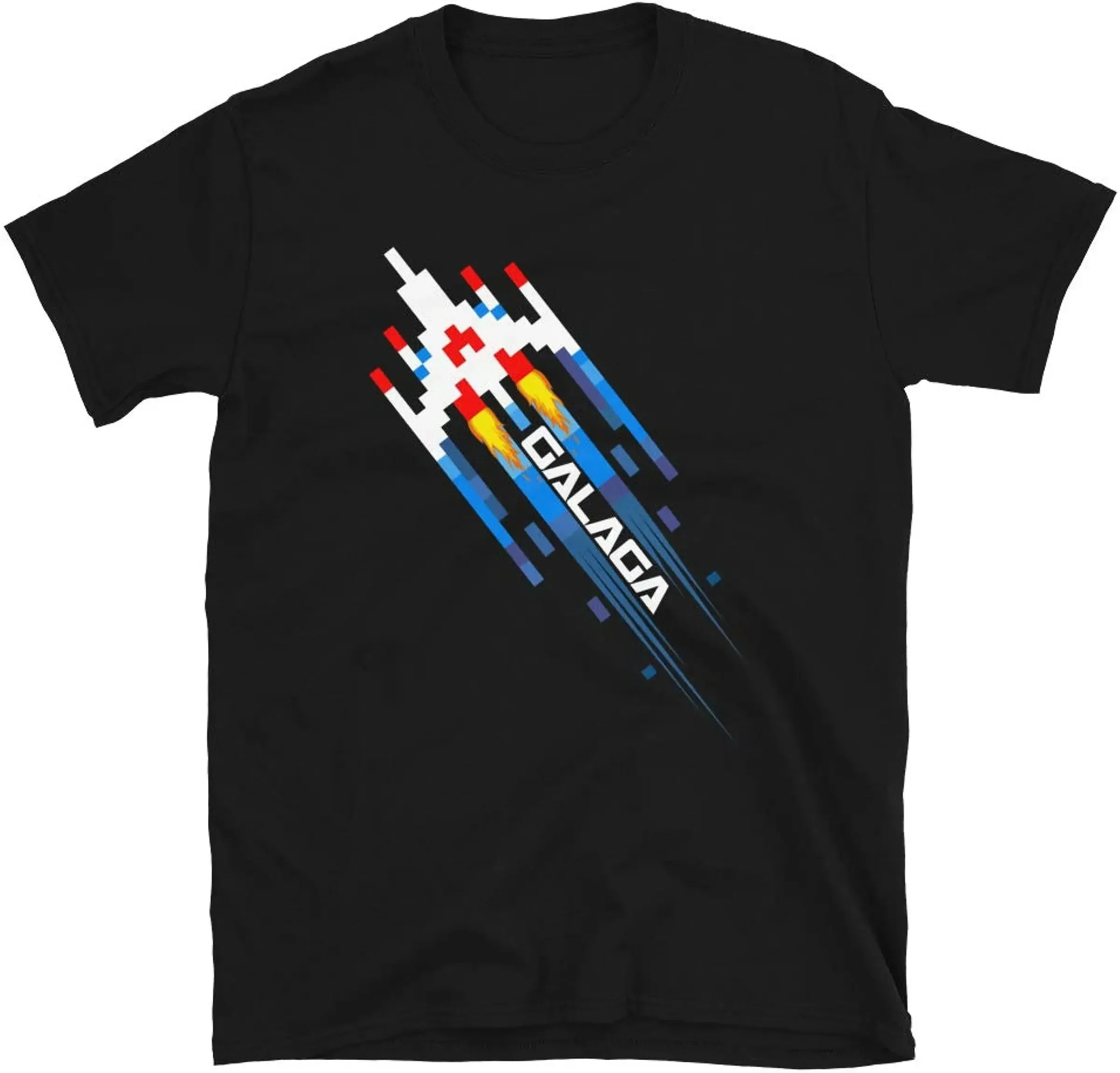 Streetwear Cool Arcade Galaga Video Game Retro Vintage 80s Invader Space Gaming Alien t shirt for men Cotton Gift Idea Clothes