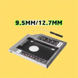 9.5mm 12.7mm Aluminum 2nd Second Hdd Caddy 9.5mm SATA 3.0 Optical 2.5'' For SSD DVD CD-ROM Enclosure Adapter Hard Disk Drive